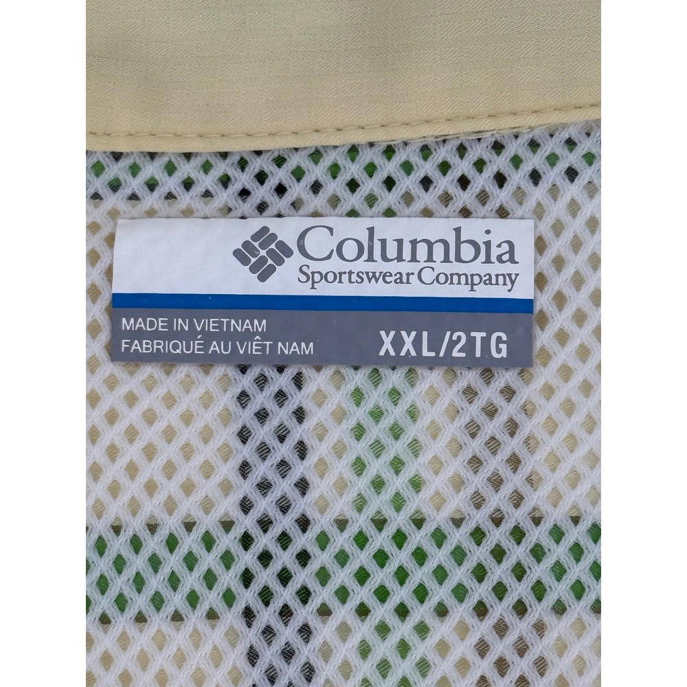 Columbia Men's Green Plaid Short Sleeve Button Up Shirt Size XXL Outdoor Casual - Picture 7 of 9